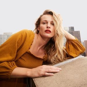 Madewell Lucie Smocked Peplum Top